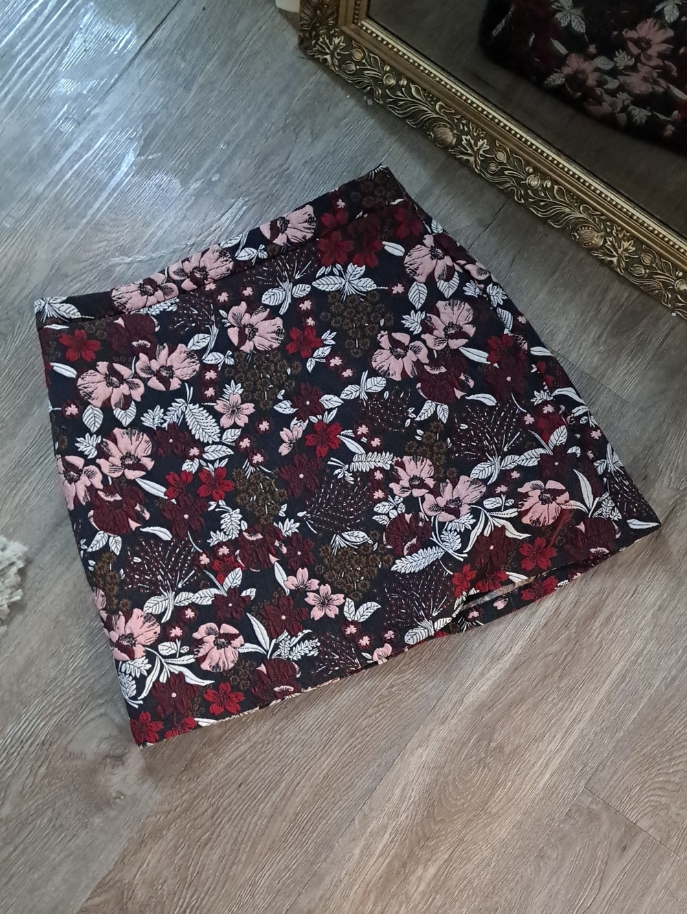 Papaya Black Satin-Style Skirt